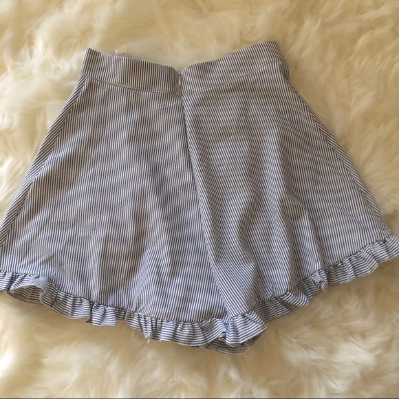 NWT LF High Waisted Navy/White Striped Shorts - Picture 3 of 4